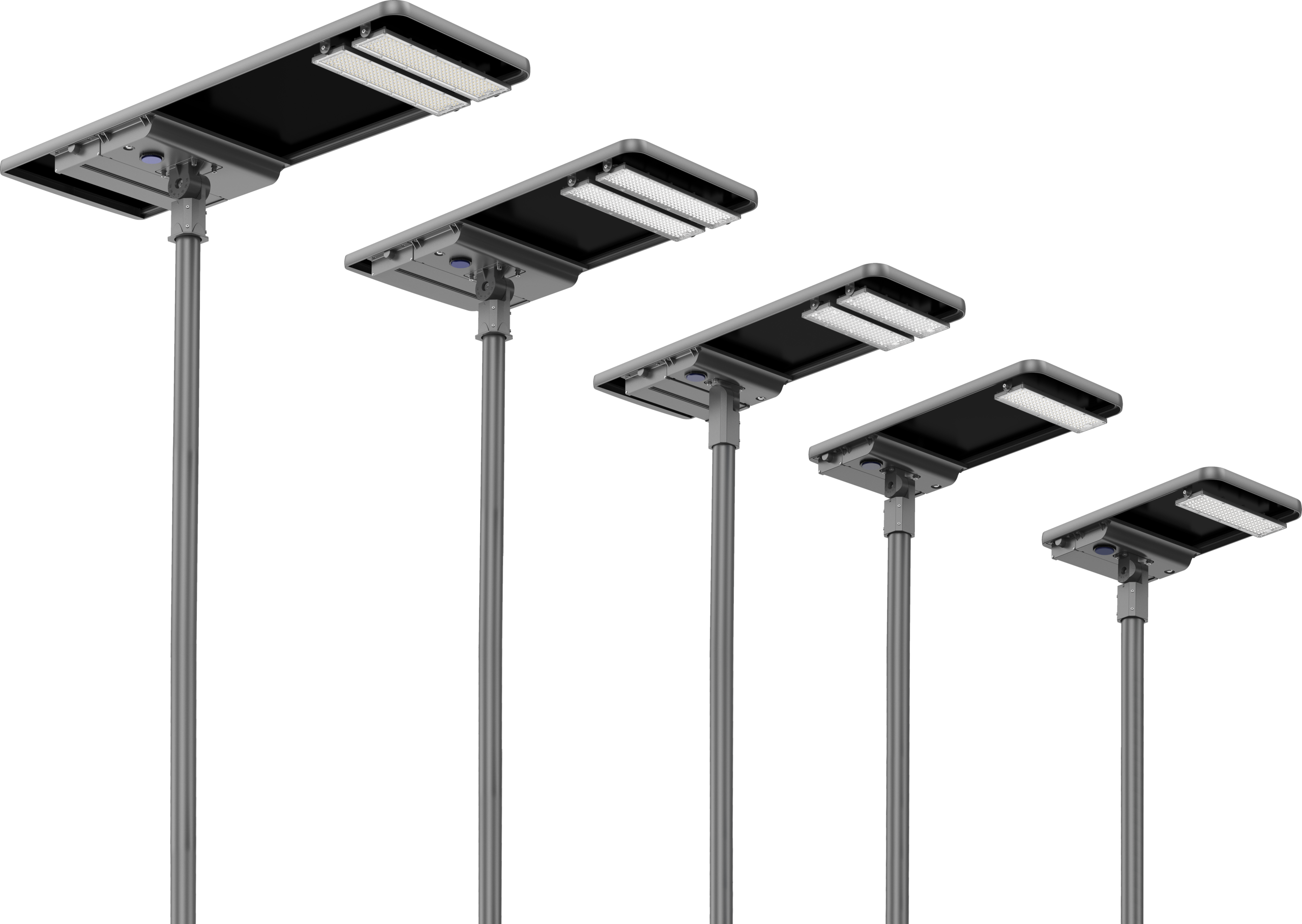 LTA01 integrated solar lighting range in different sizes