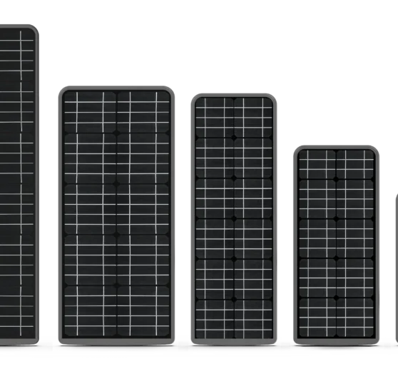Solar panels in multiple sizes